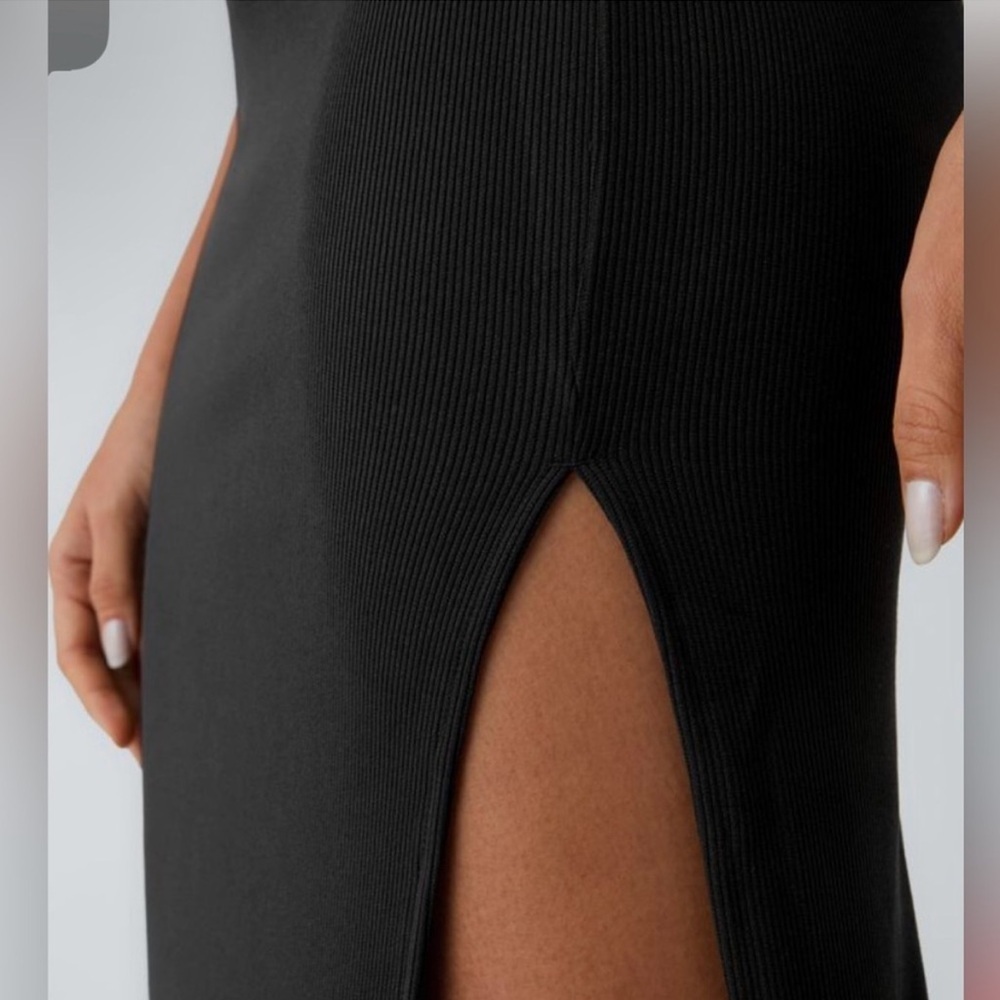 Halara Womens Ribbed High Waisted Bodycon Midi Casual Skirt Size XL - Picture 4 of 13